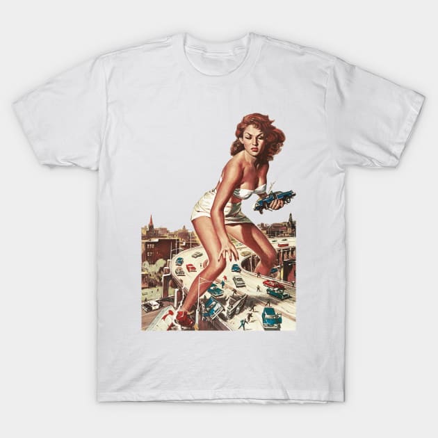 Attack Of The 50 ft. Woman without text T-Shirt by Nerd_art